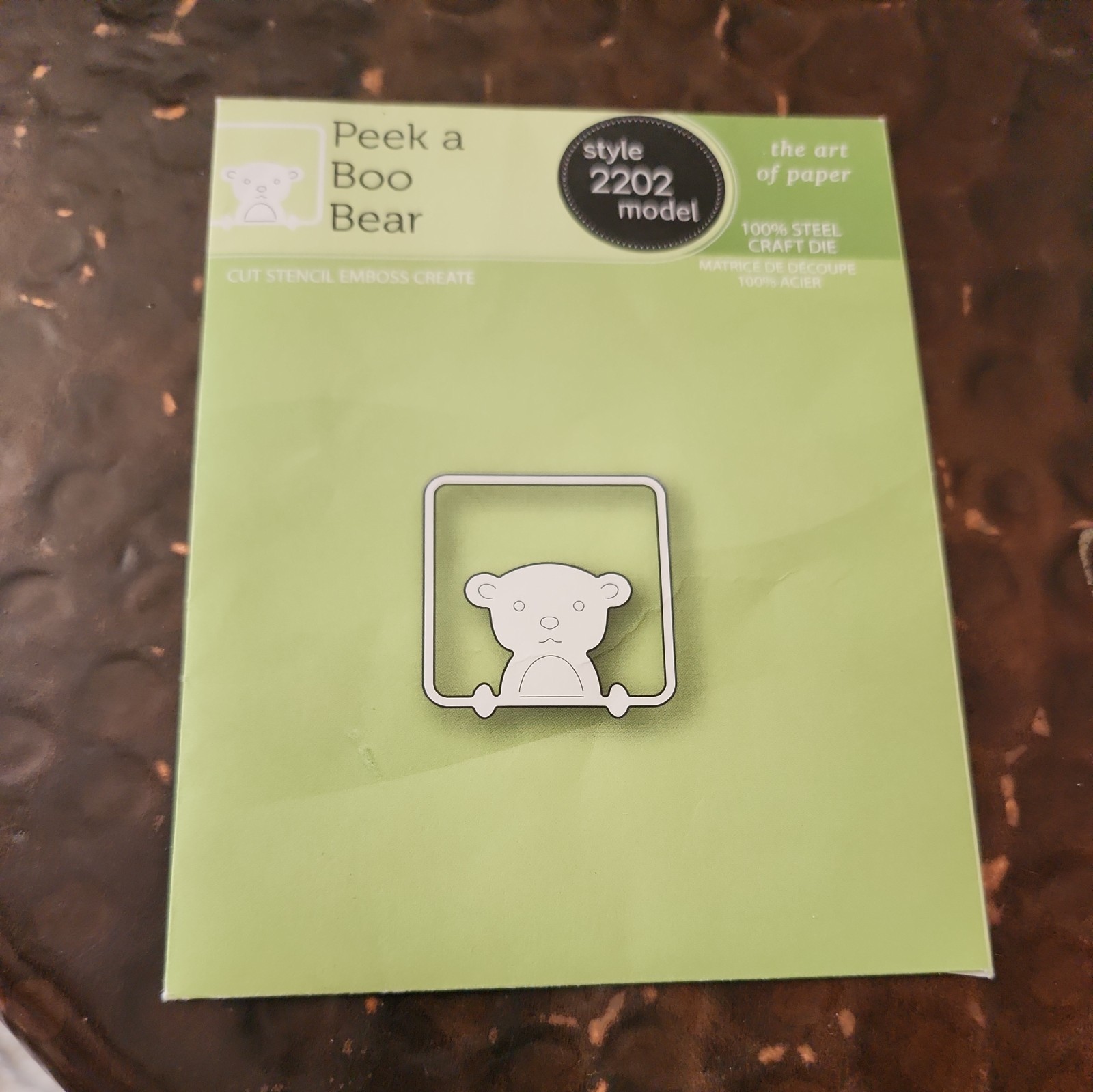Poppy Stamps Peek A Boo Bear Die Style 2202