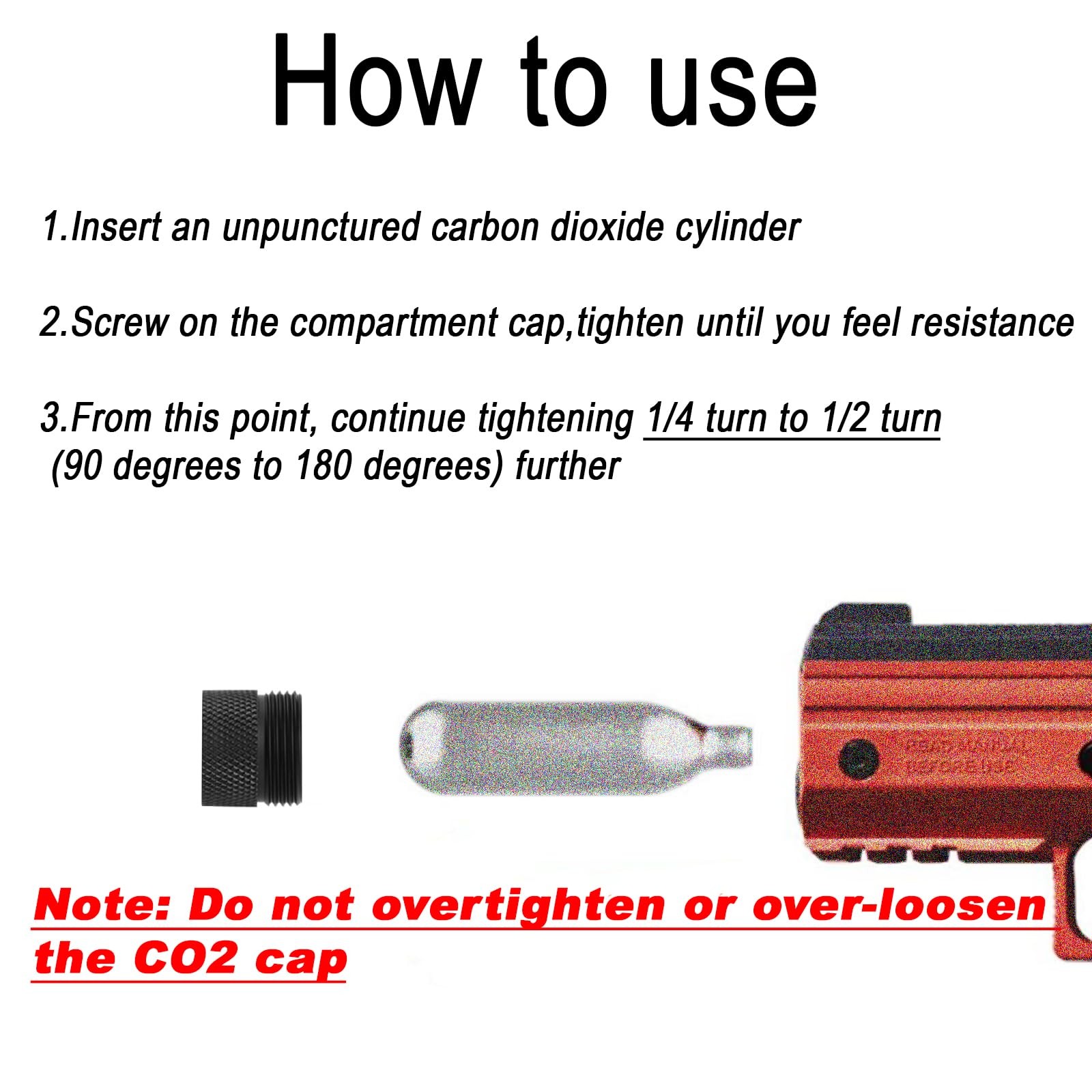 LZXUNG CO2 Fast Cap Adapter Compatible with BYRNA CL,Quick Release Black