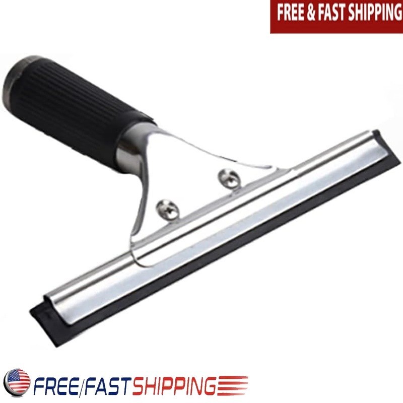 Professional Window Squeegee Stainless Steel Streak Free Cleaning Tool New