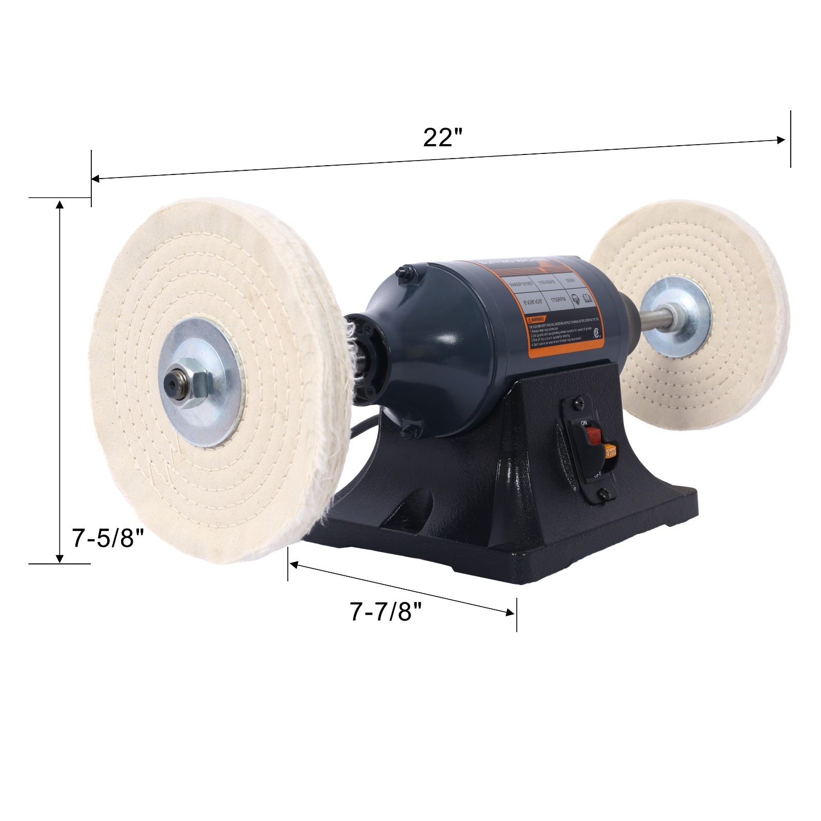 8-Inch Electric Polisher Buffer Grinder 4PCs Buffing Wheels CSA