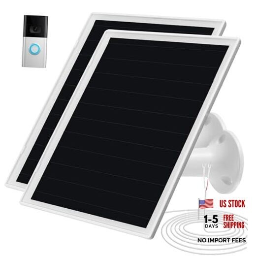 Solar Panel Charger for Ri ng doorbell Camera, Compatible with Ring Video