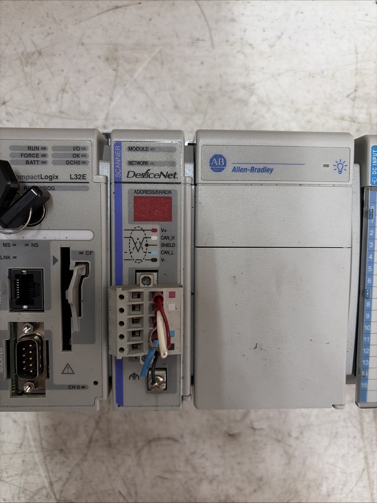 Allen Bradley 1769-L32E CompactLogix PLC Rack W Multiple || 1769-ecr || 1769-sdn