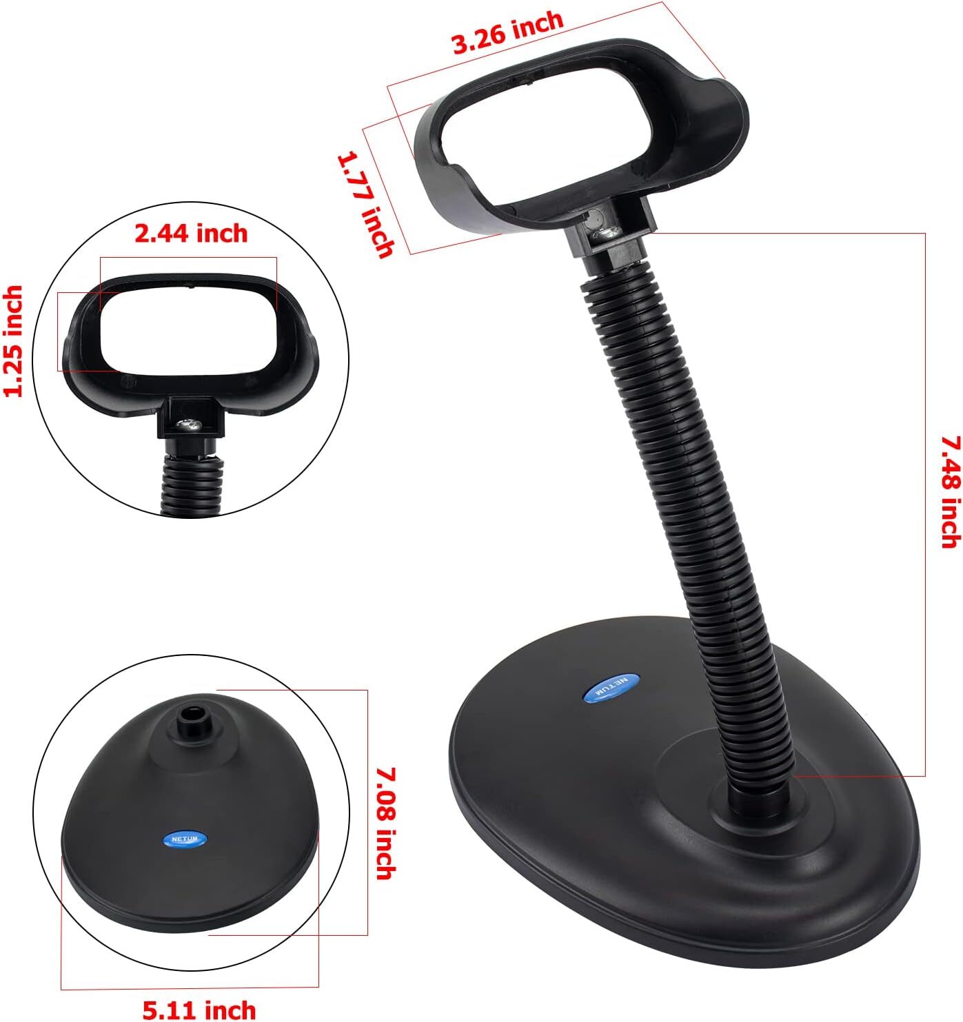NETUM Adjustable Barcode Scanner Stand Hands Free Scanning Bar-Code...