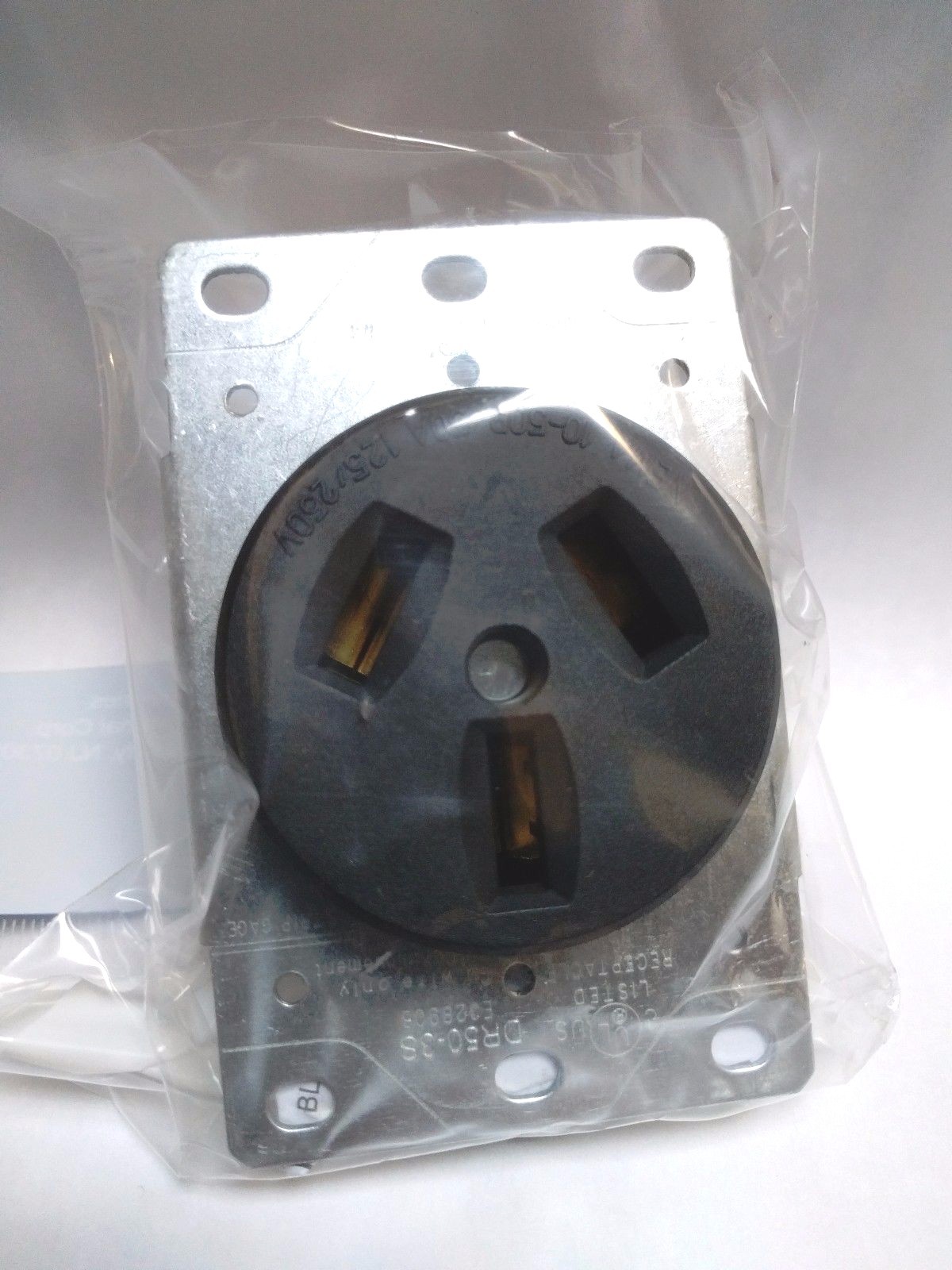 Range Stove Oven Outlet Receptacle 50 Amp 125/250V 3 Wire Flush Mount 10-50R