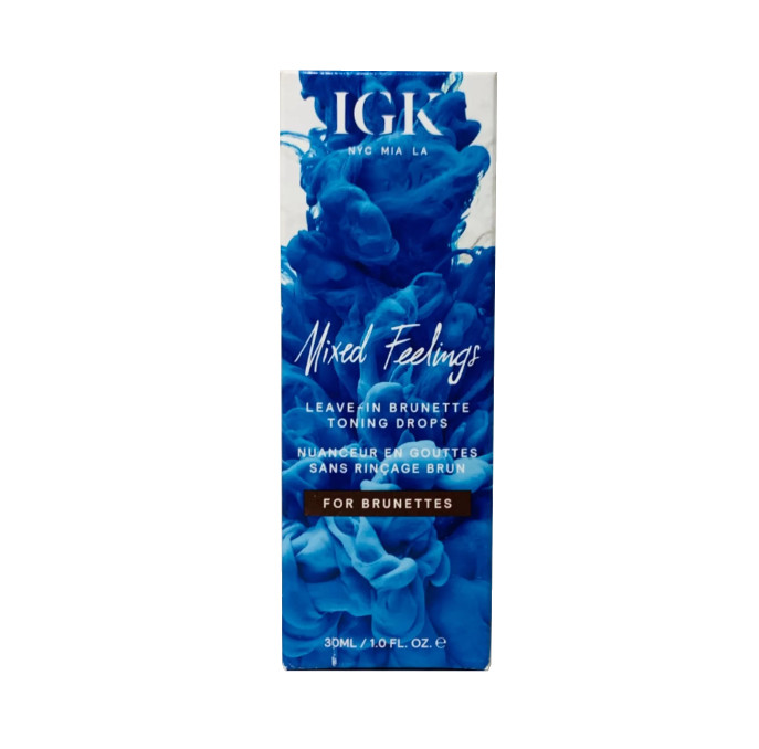 🔥✅ IGK Mixed Feeling Brunette Blue Leave In Toning Drops 1oz For Brunettes