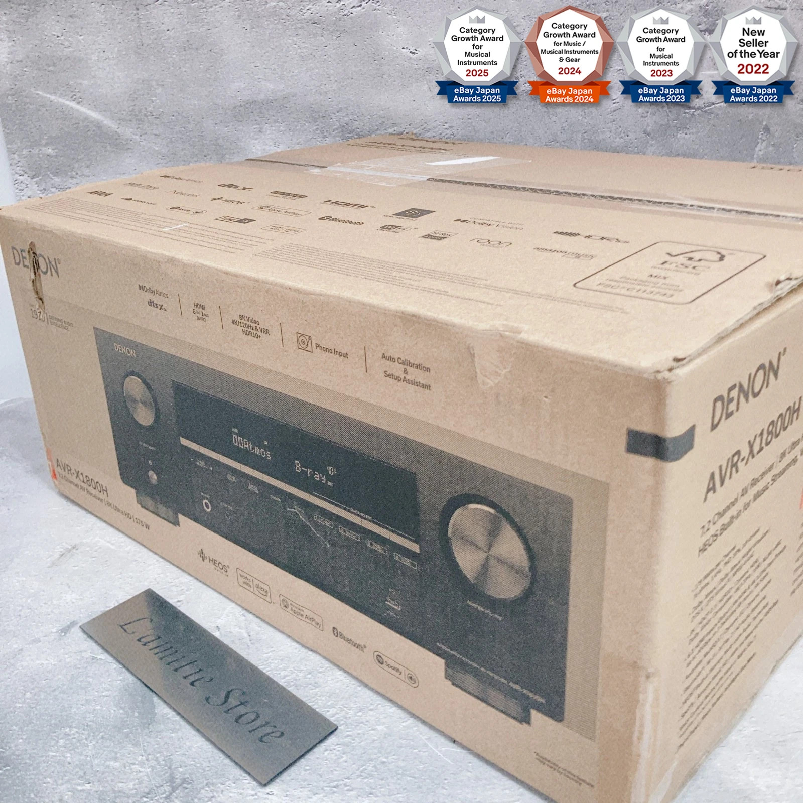 Denon AVR-X1800H 7.2 Channel AV Receiver 80W 8K AVRX1800H Ultra HD Japan New