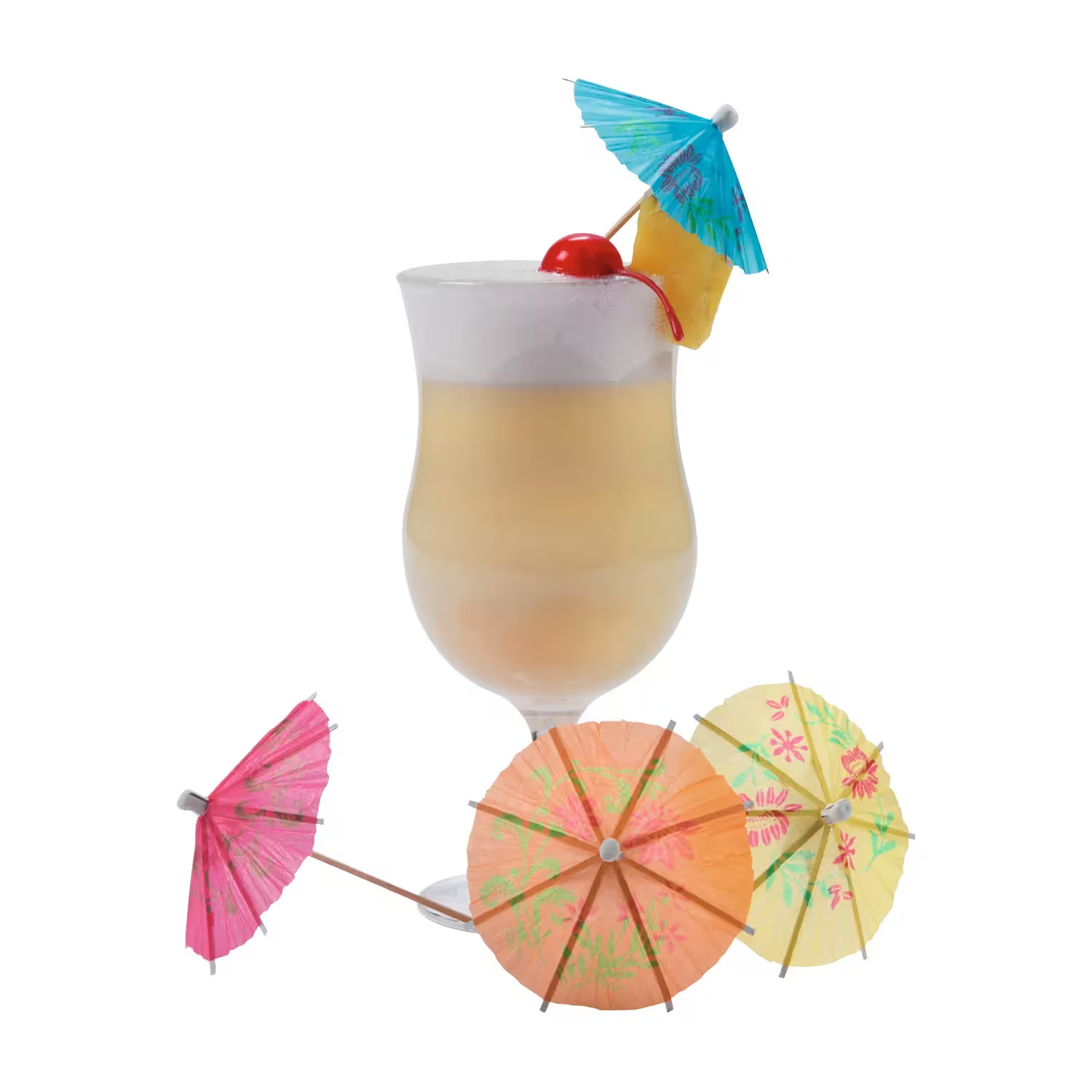2" x 4" Bulk 144 Pc. Bright Color Wooden Cocktail Umbrella Picks