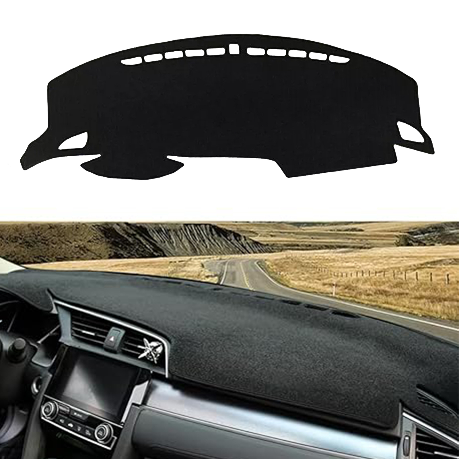 DashMat Dash Cover Mat Car Interior Pad Dashboard For Honda Civic 2016-2021
