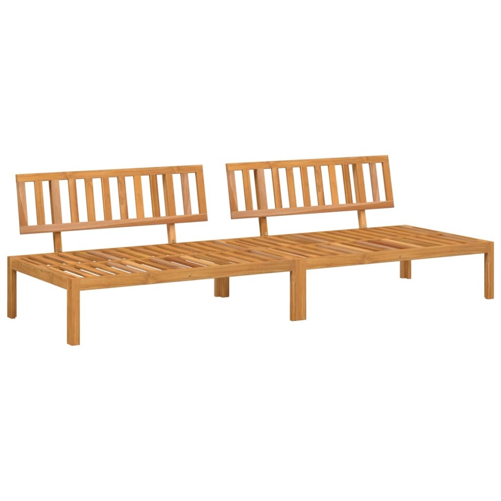 Patio Pallet Middle Sofas Outdoor Furniture 2 Pcs Solid Wood Acacia vidaXL