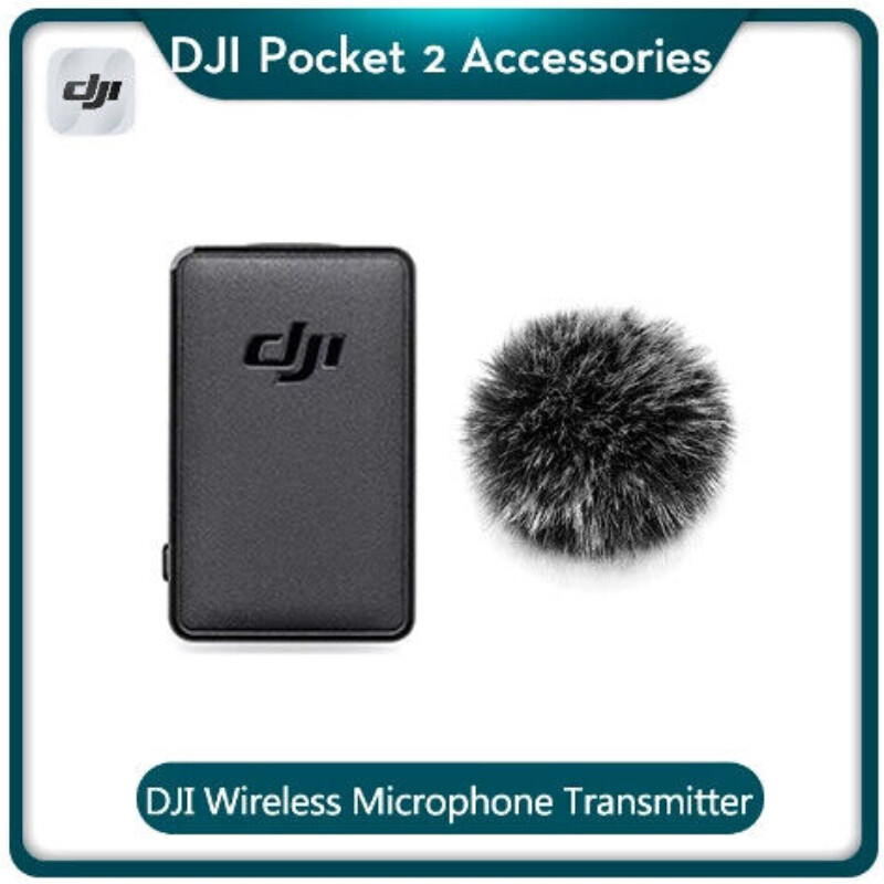 Original DJI Pocket 2 Wireless Microphone Transmitter with Windscreen (2.4GHz)