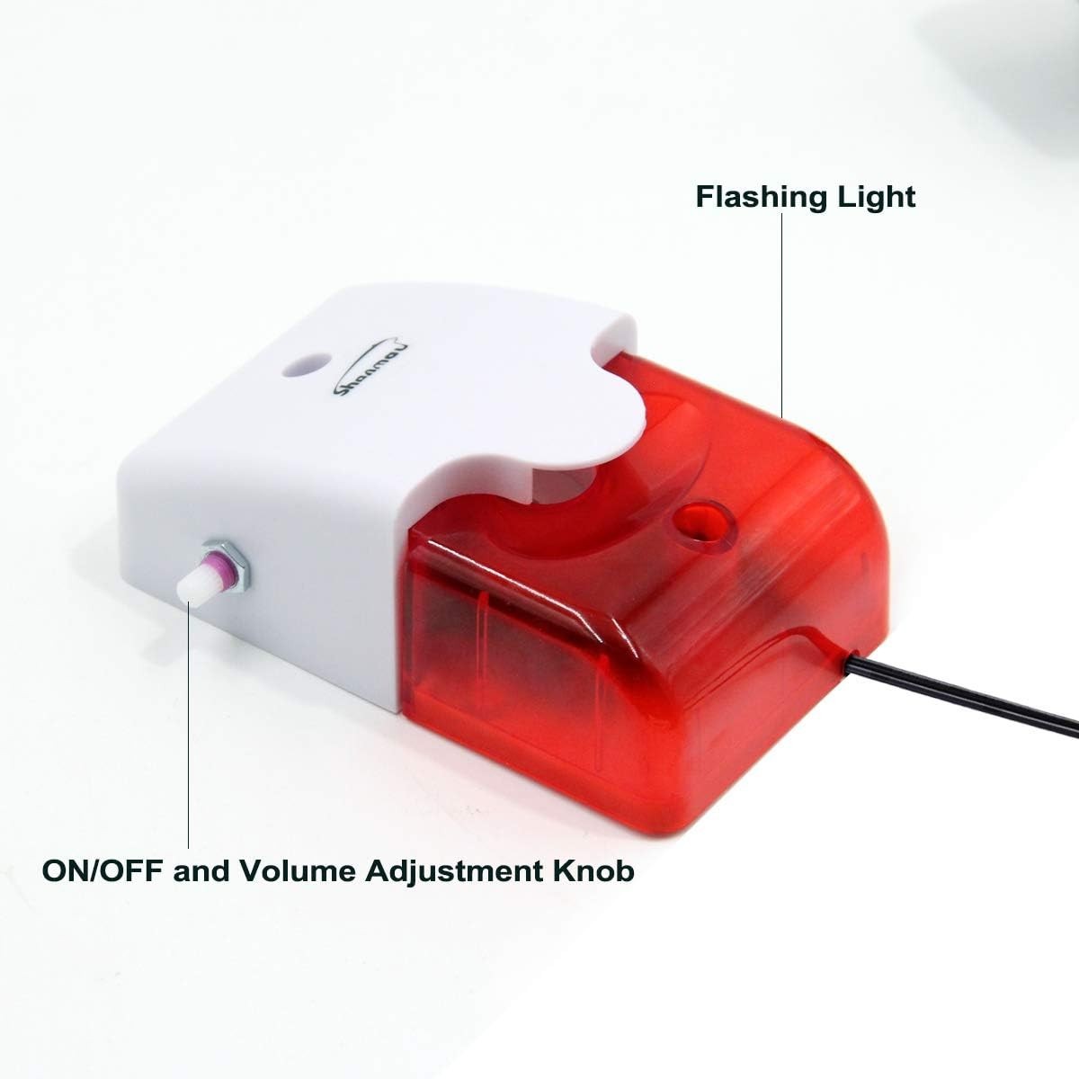 High / Low Water Level Sensor Detector Alarm 120 Db Red Strobe Siren, Adjustable
