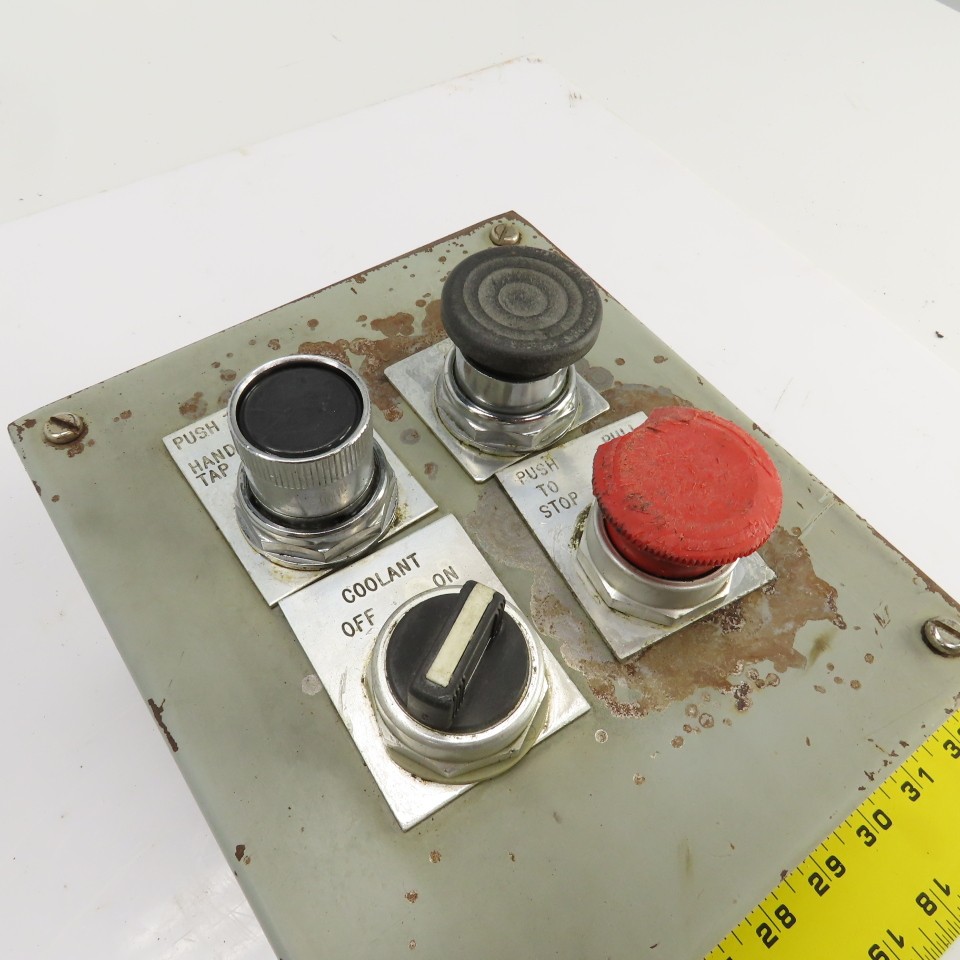7-1/2" x 6" x 4-1/2" Operator Control Box W/2 Momentary Contact E-Stop & Switch