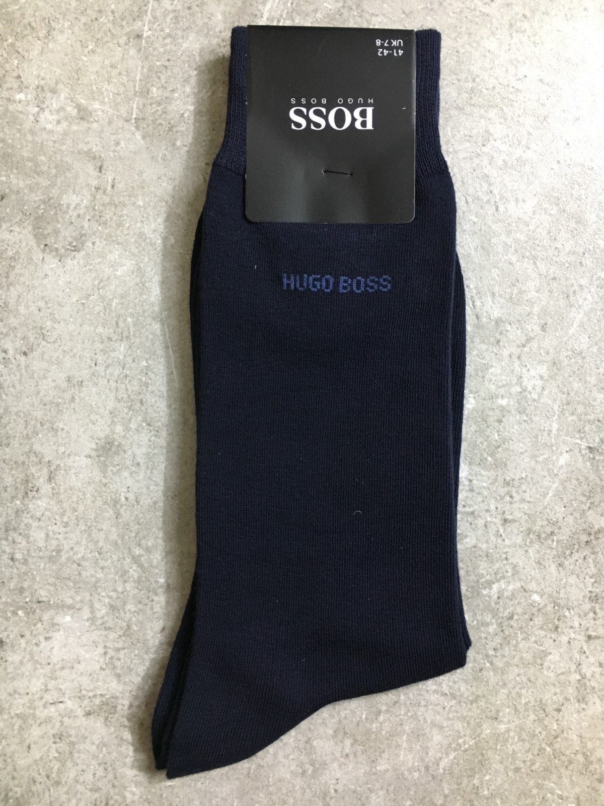 New 5 Pairs HUGO BOSS  Navy Color Classic Dress Men's socks US Size 7-10