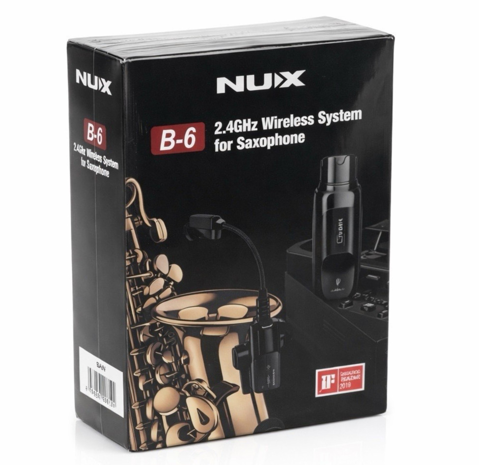NUX B-6 2.4GHz Wireless Saxophone Microphone System, Black - NIB