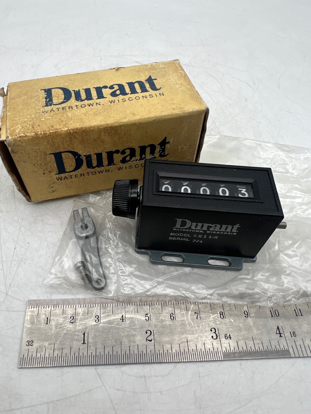 NEW In Box DURANT EATON 5X11-R Stroke Counter 5-X-1-1-R 5X11R Made in the USA