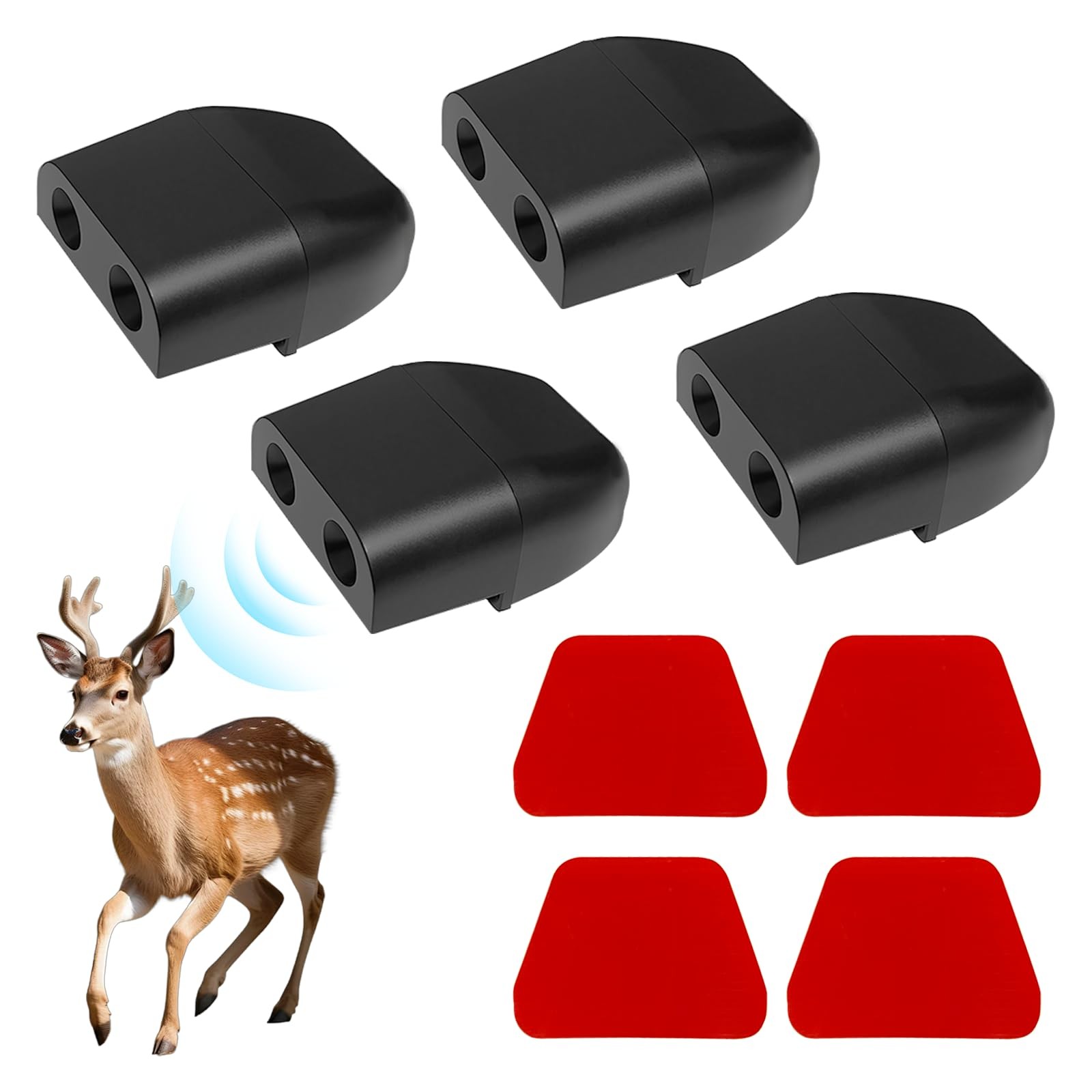 4 PCS Deer Whistles for Car, Automotive Save a Deer Whistles to Avoid Collisi...