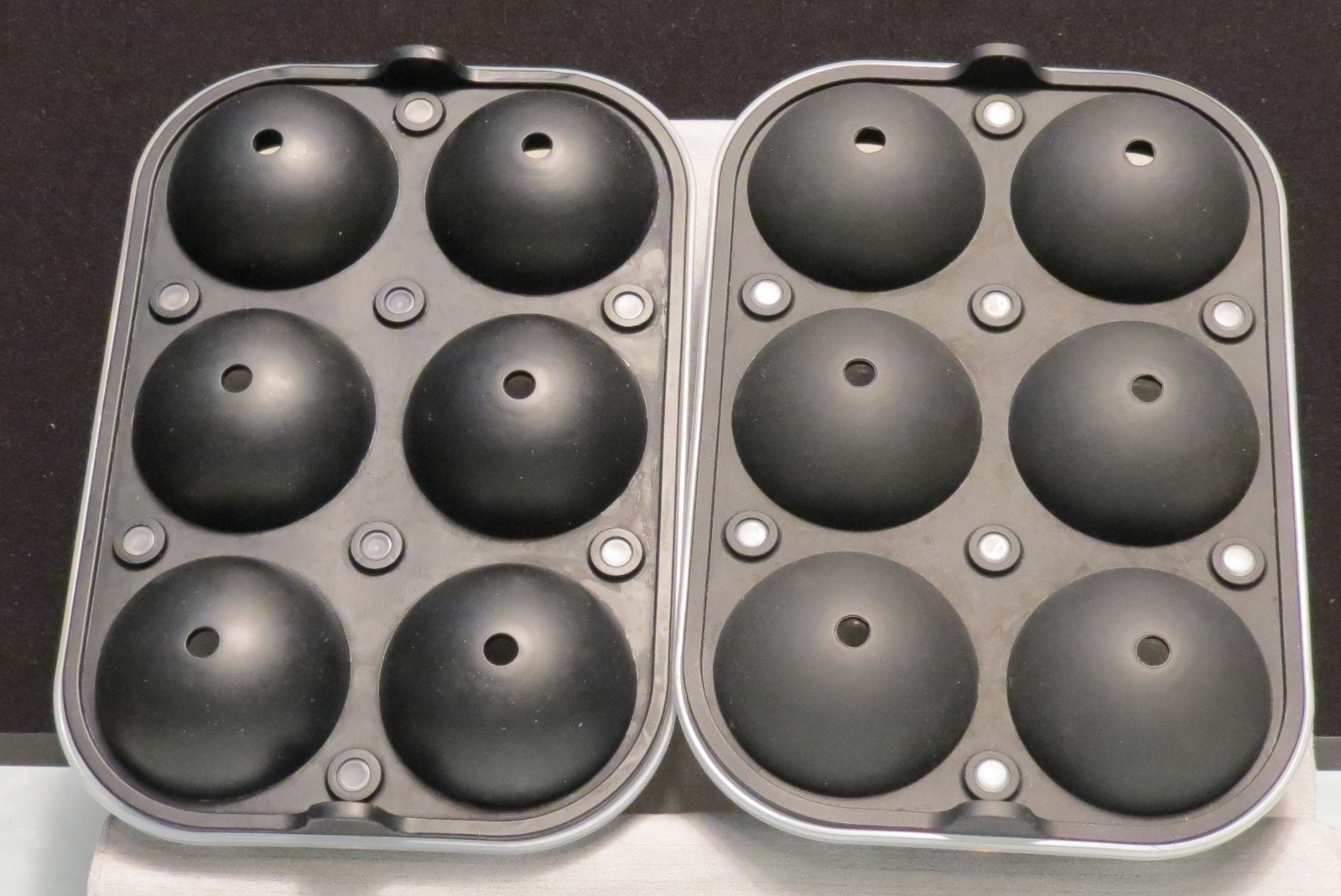 Set of 2 Large Ice Cube Trays, Ice Balls for Whiskey 2.5 Inch, Easy Release Sili