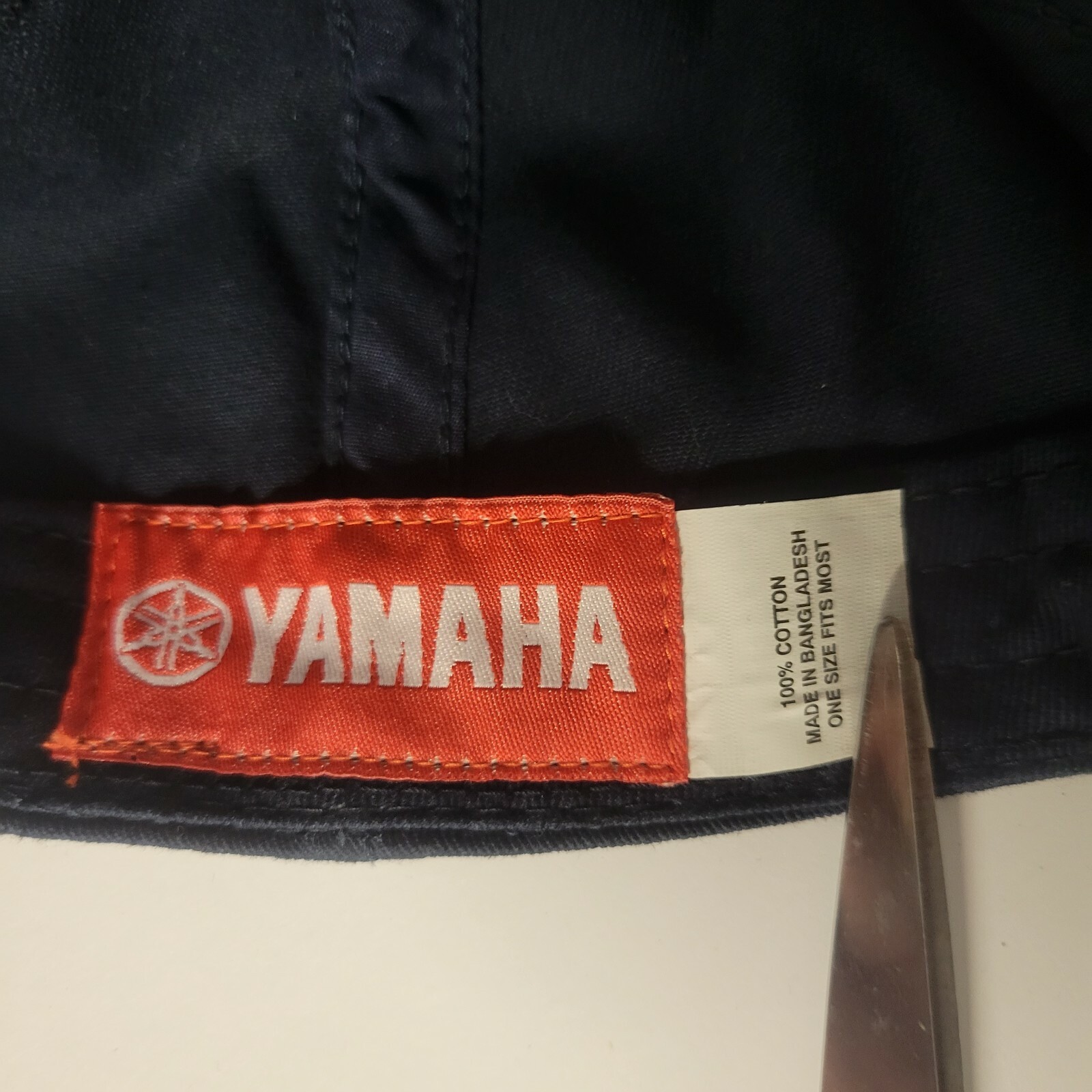 Yamaha Mens Low Profile Navy Blue Waverunner Angles Adjustable Cap Hat