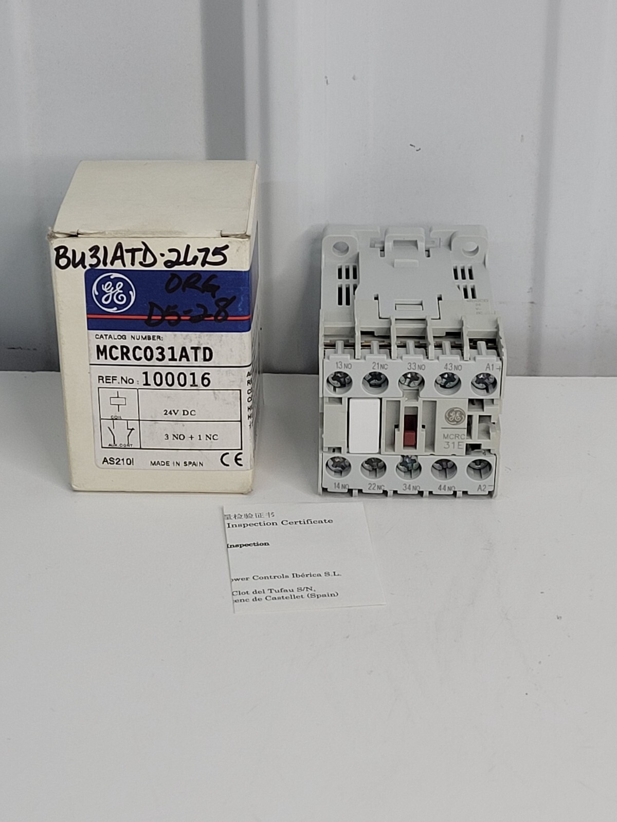 GE MCRC031ATD MINI CONTROL RELAY 3NO/1NC 24V DC COIL NEW IN BOX g9