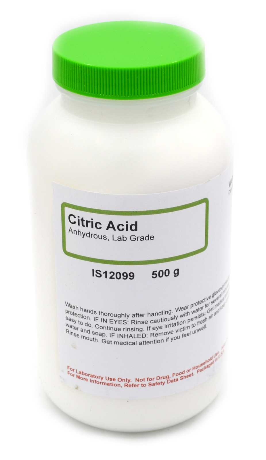 Anhydrous Laboratory-Grade Citric Acid, 500g - The Curated Chemical Collection
