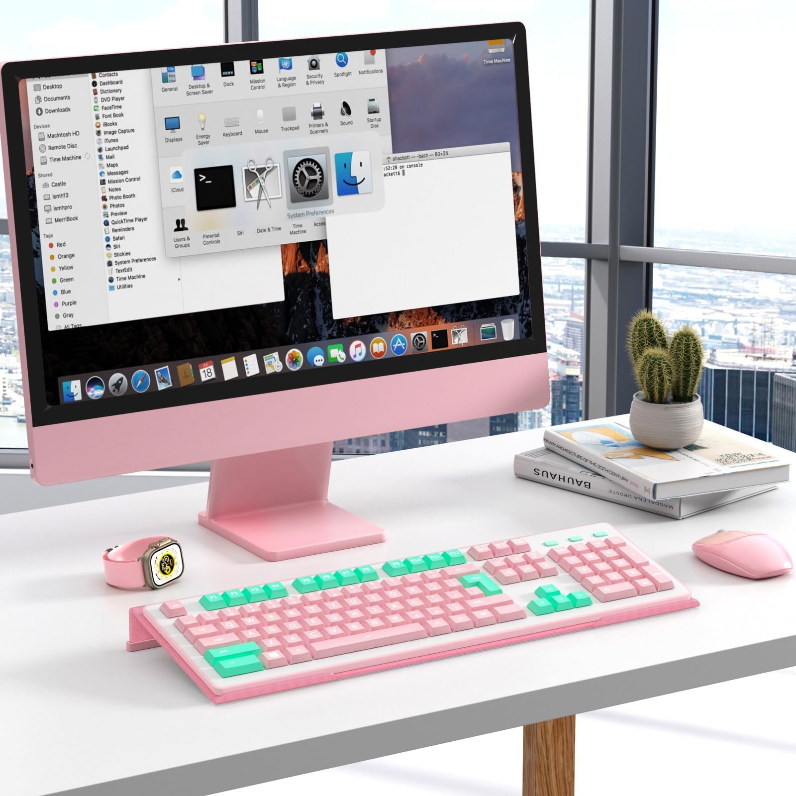 BEEGO Ergonomic Computer Keyboard Stand - Glitter Pink Acrylic Keyboard Riser...
