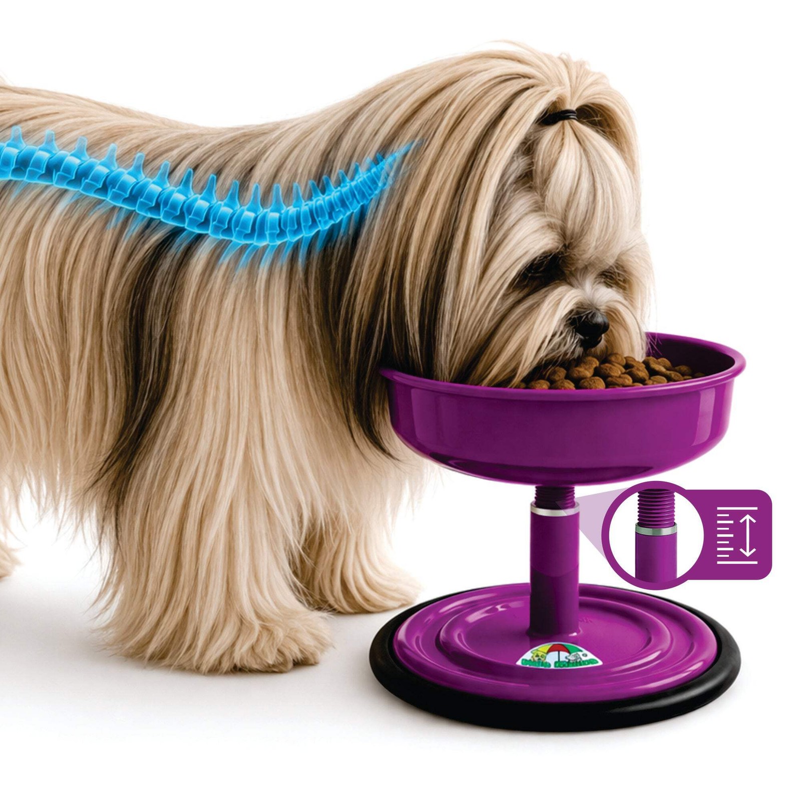 Vida Mansa Woof Woof Adjustable Feeder for Dogs (Feeding in the Correct Posture)