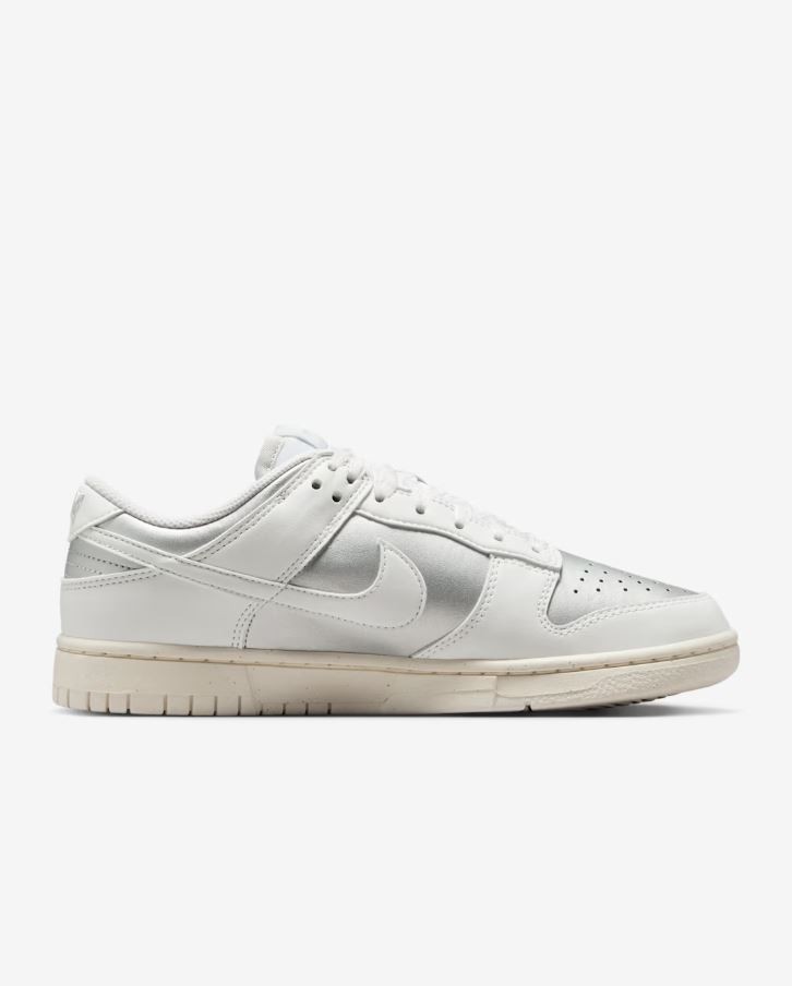 W Nike Dunk Low Next Nature Metallic Platinum Pale Ivory Summit White IB7311-001