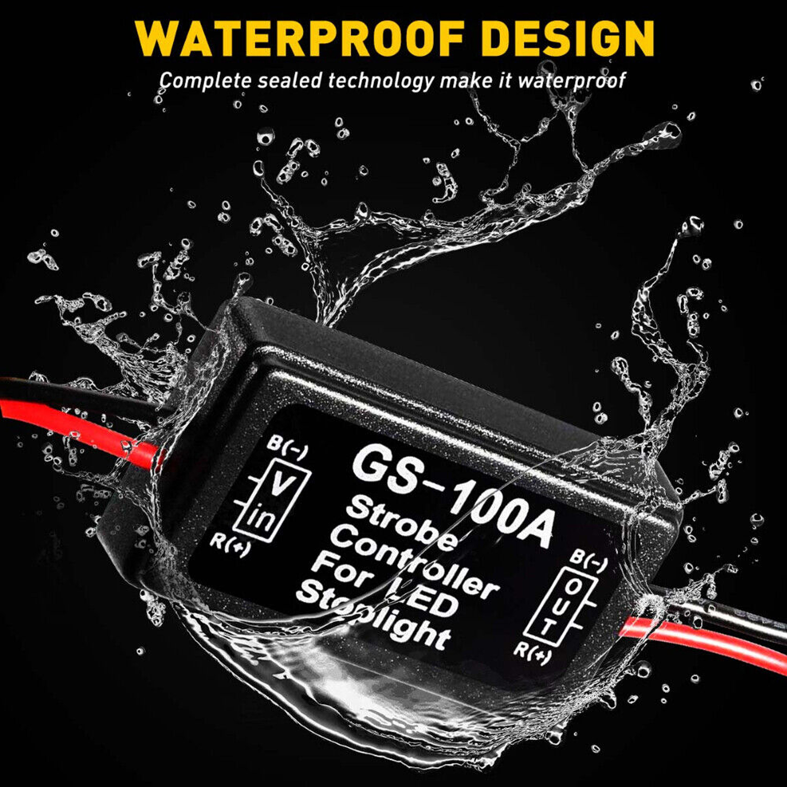 GS-100A Flash Strobe Controller Flasher Module Box For LED Brake Stop Light Lamp