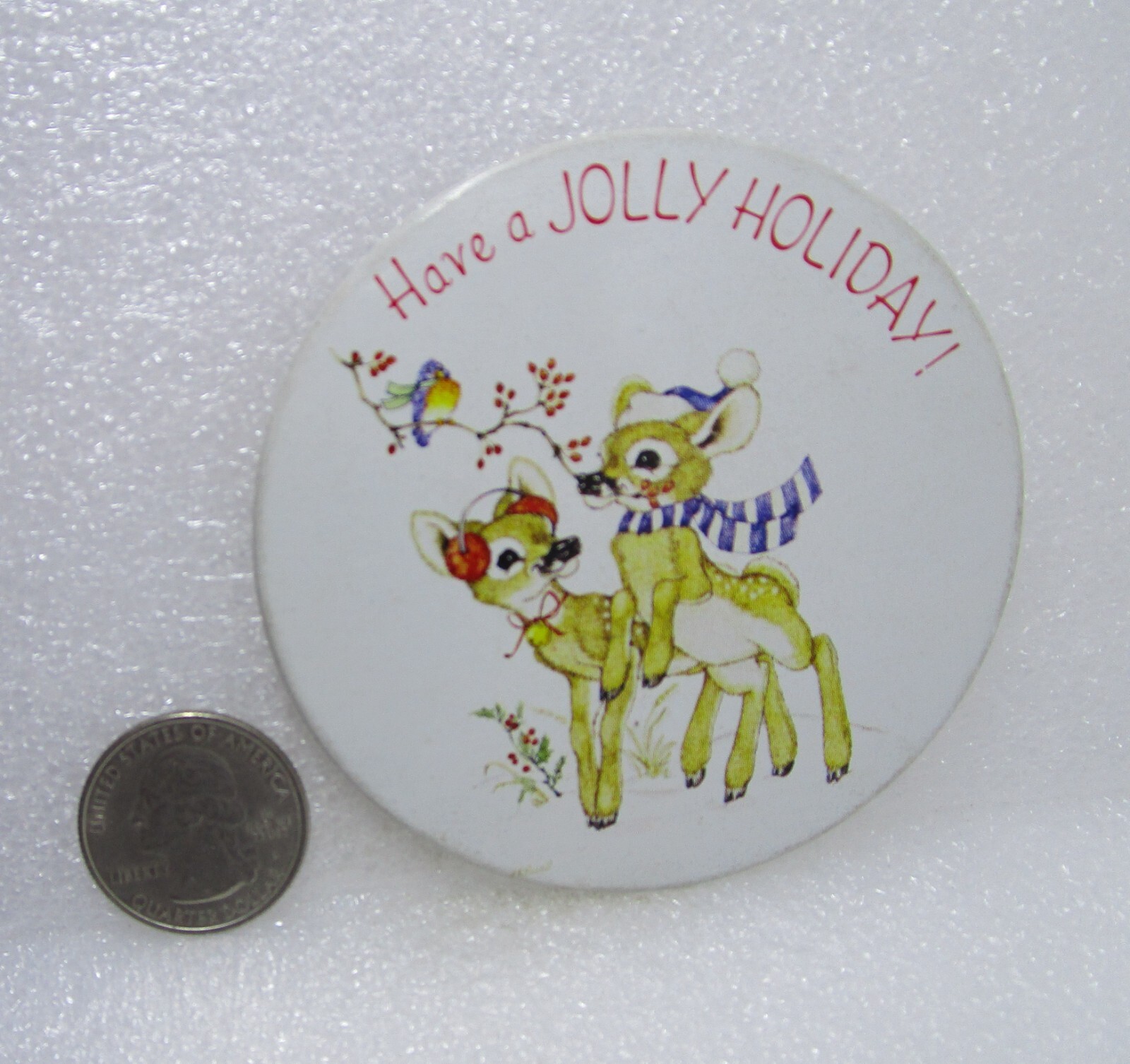 Have A Jolly Holiday! Button Pin