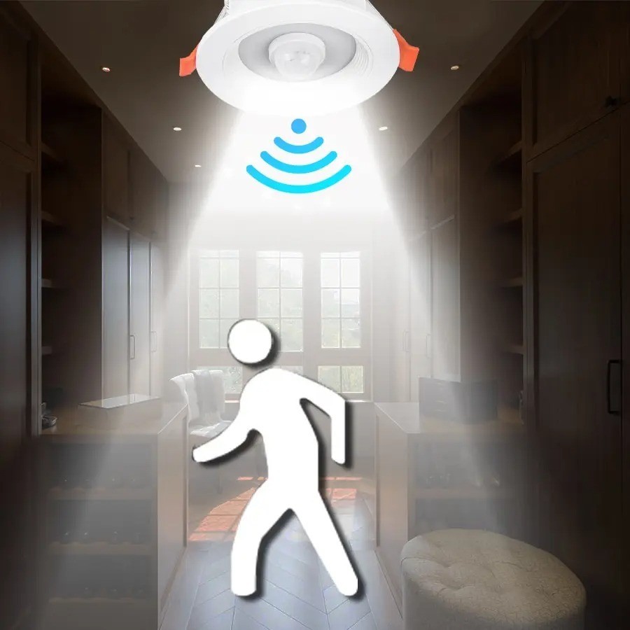 PIR Motion Sensor LED Night Light Recessed Ceiling Downlight Spot Lamp