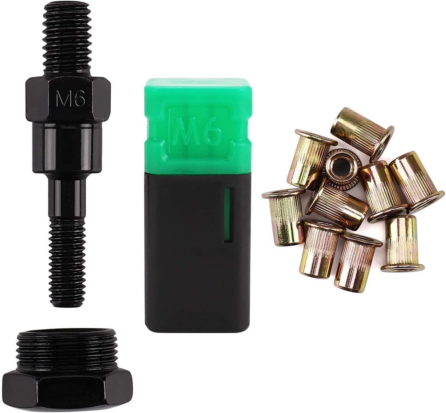 Amjoy M12 Rivet Nut Tool Set with 10 Rivet Nuts - Durable & Easy Replacement