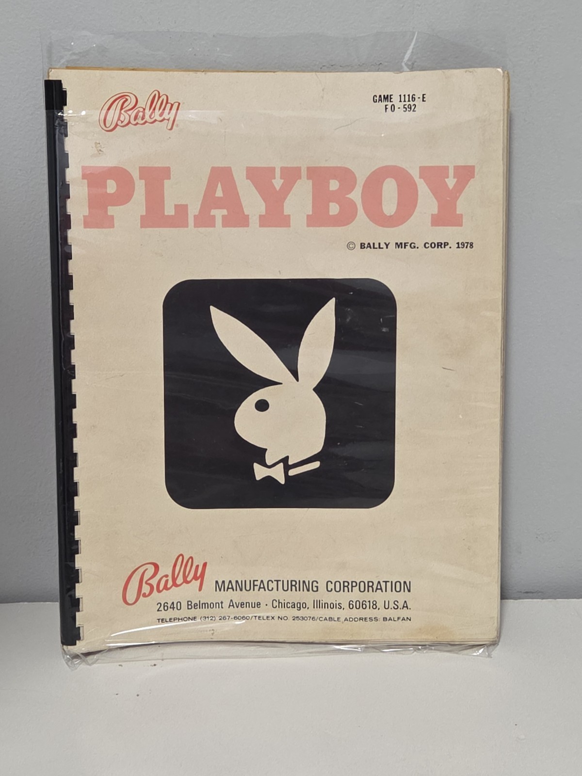 PLAYBOY Manual 1978 Bally Game 1116-E FO - 592
