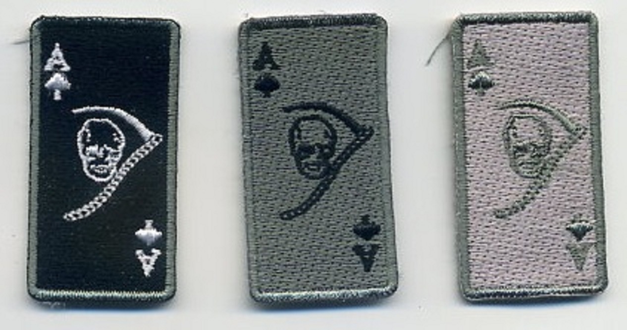 OIF OEF GWOT GULF WAR USMC MAROC GHOST RECON  vêlkrö 2" 3-TAB: Ace Death Skull