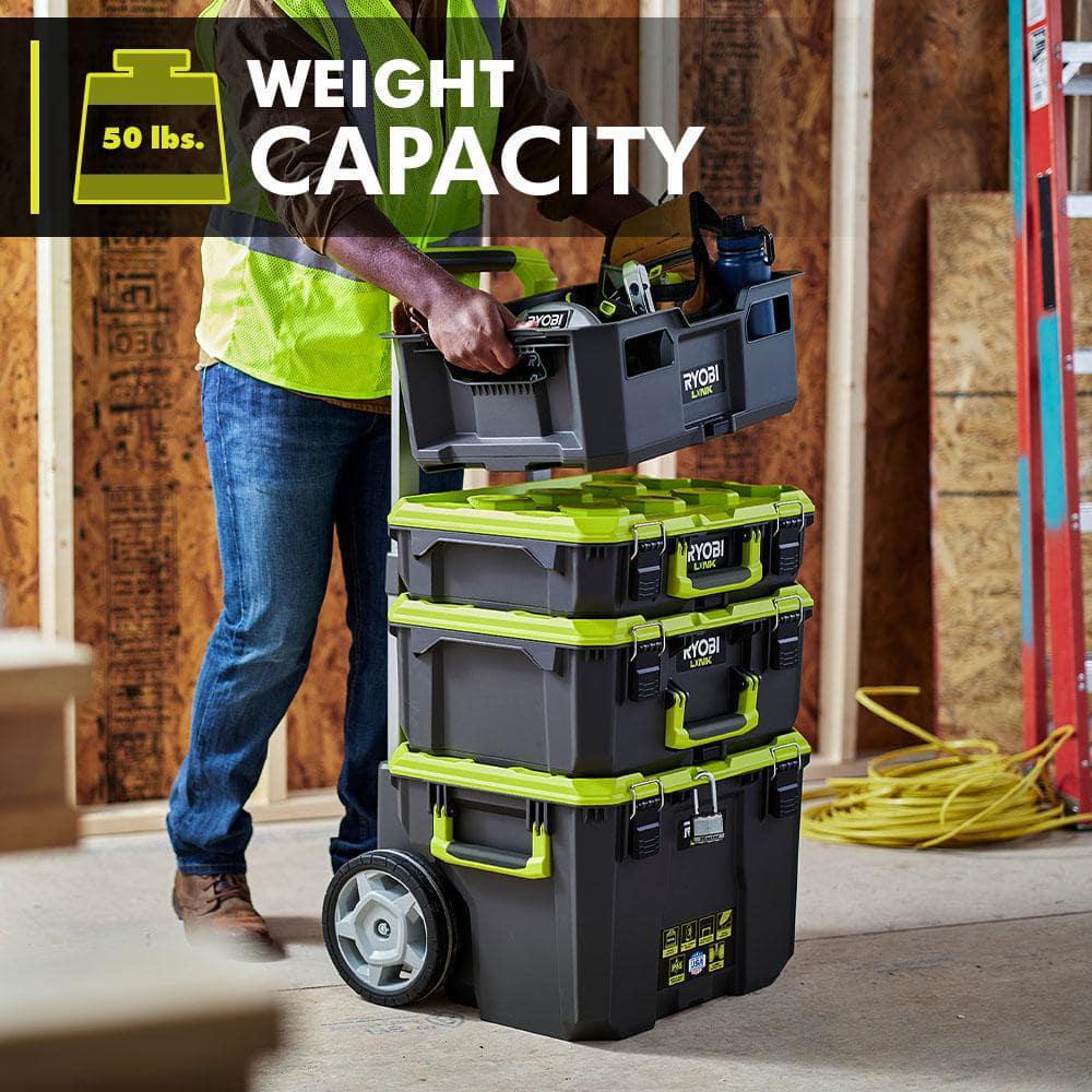 Ryobi Link Tool Box Impact Water Dust Resistant Modular Storage System Durable