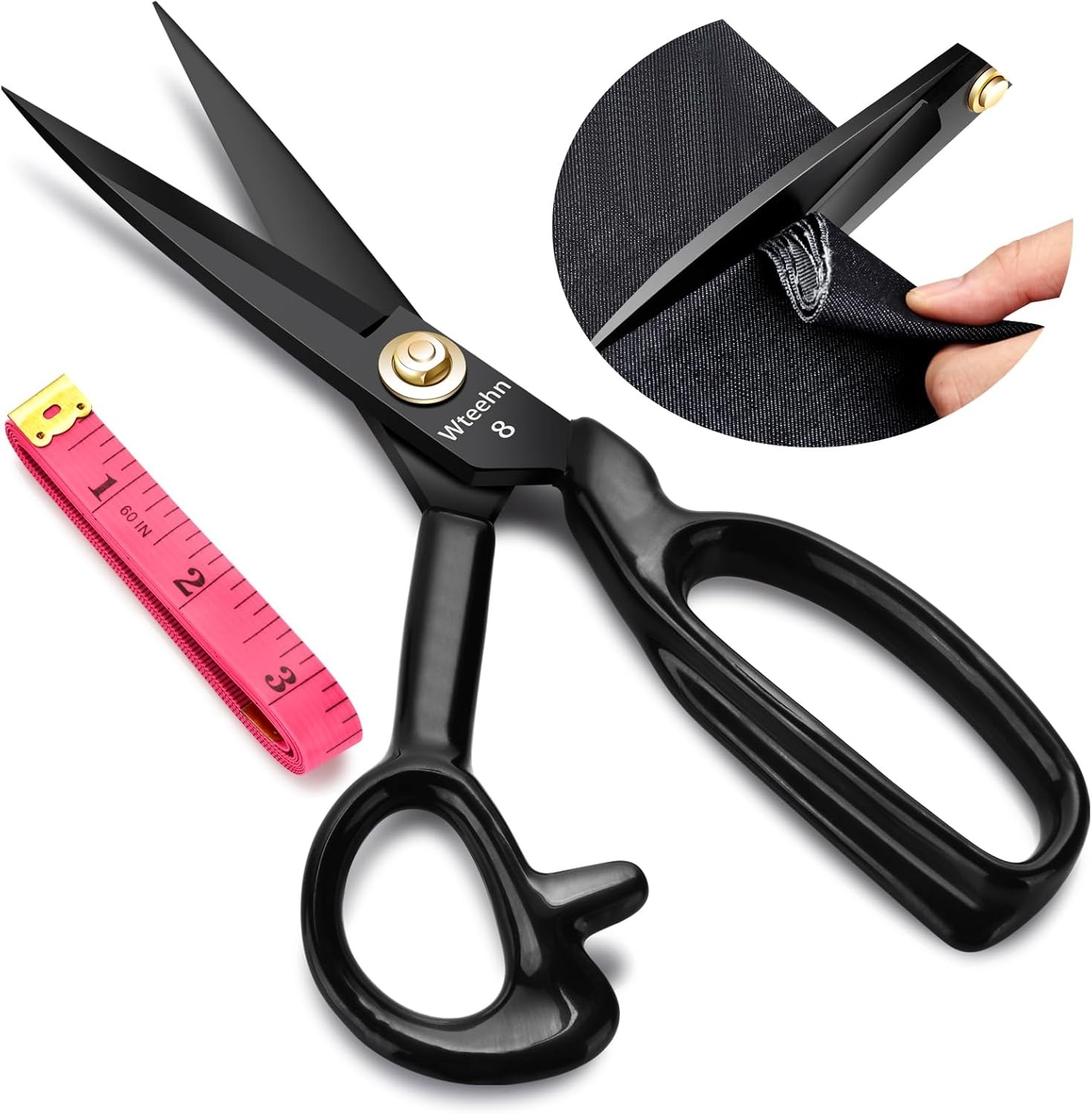 Fabric Scissors Professional, 8" Heavy Duty Sewing Scissor for Fabric Cutting,
