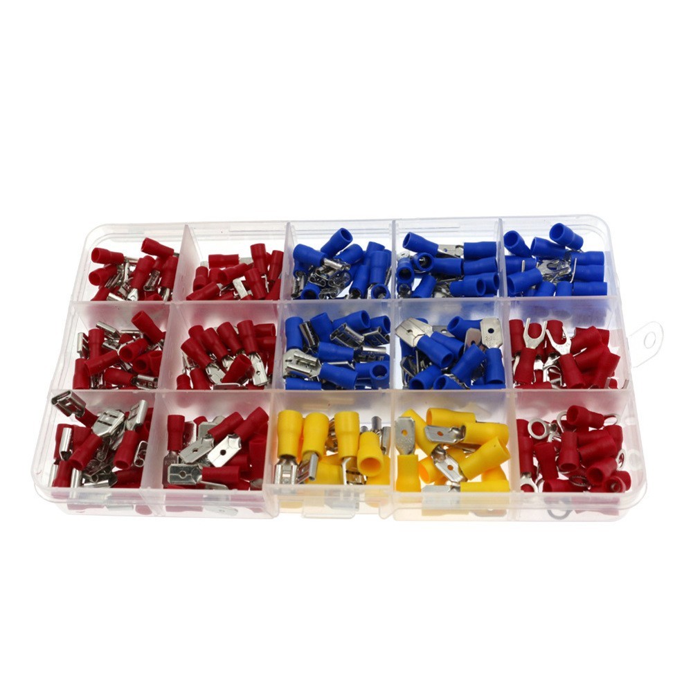 280pcs Cold Pressed Terminal Block Set with Rubber Insulation for Wire Crimp
