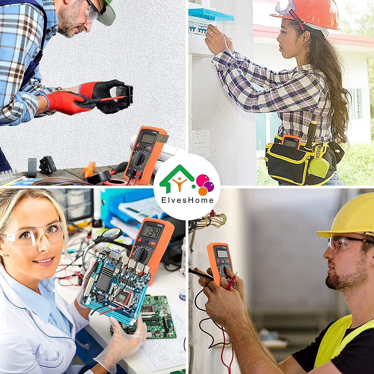Multifunction Digital Multimeter with Backlit Display for AC/DC Testing