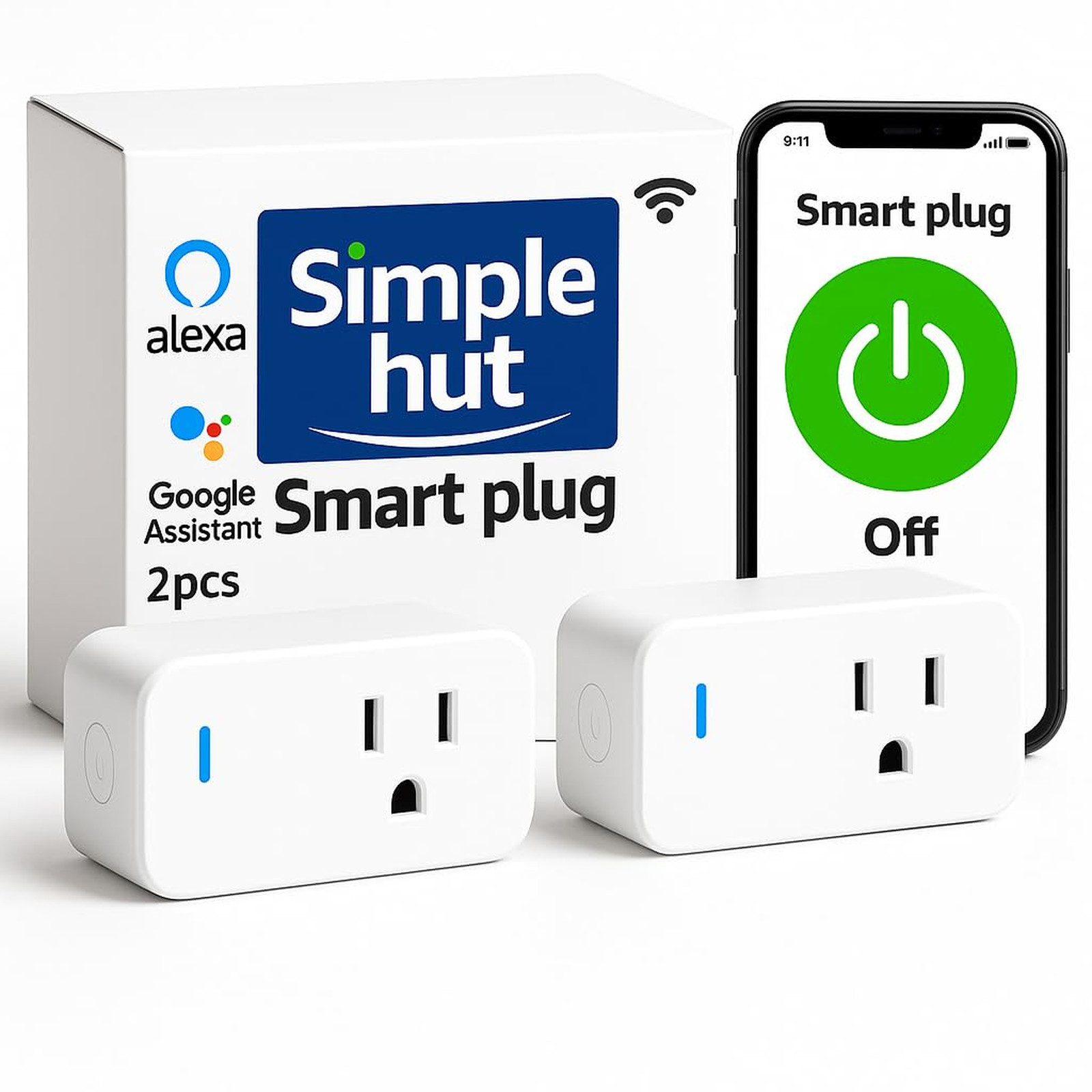 Smart Plug Alexa Google Assistant Compatible Energy Monitoring Timer Scheduling