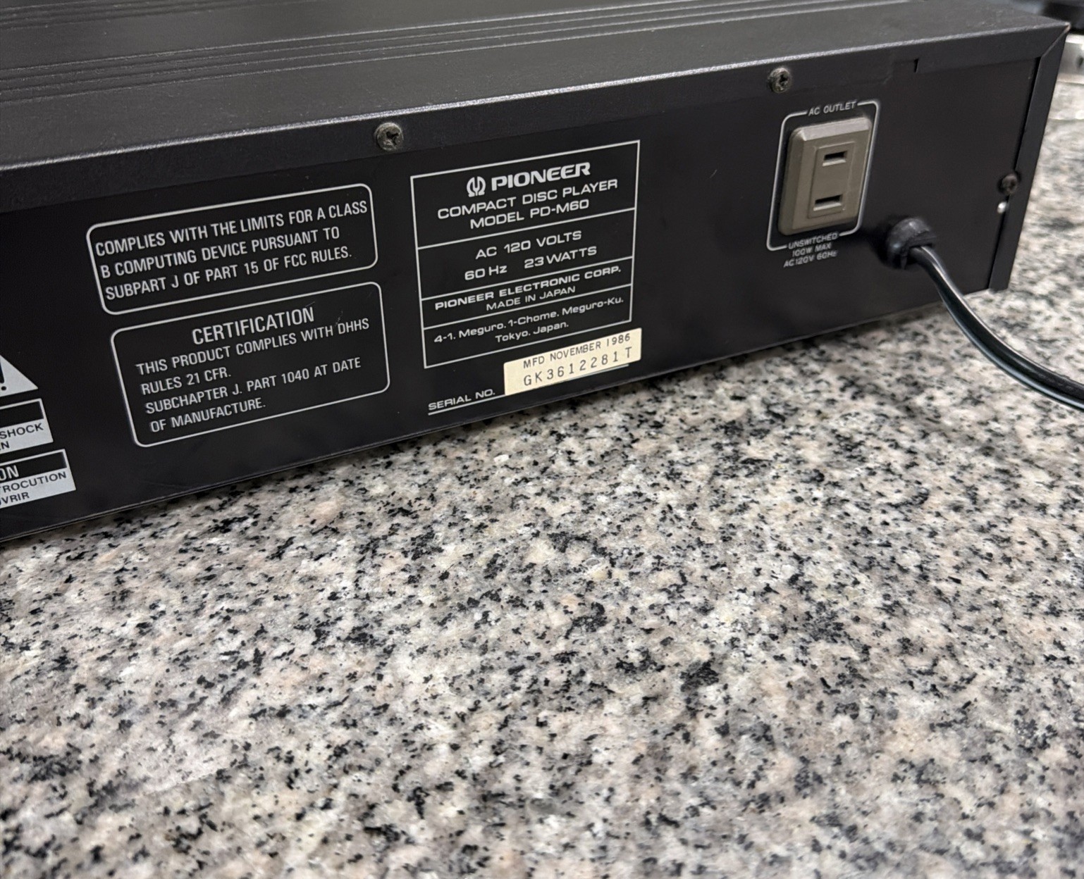 PIONEER PD M60 Multi-disc Cd Player!!! Without Remote Tested Works