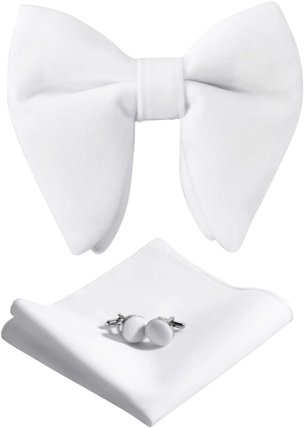 Bow Ties for Men Pre-Tied Bow Tie Vintage Tuxedo Oversized Velvet Bow Ties Cuffl