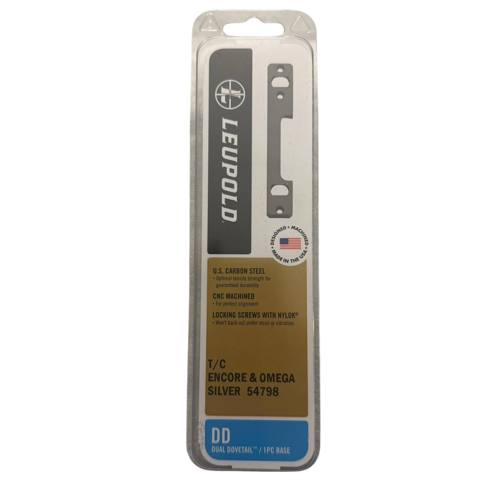 LEUPOLD DD Dual Dovetail T/C Encore Omega 1-Piece Silver Mount Base 54798