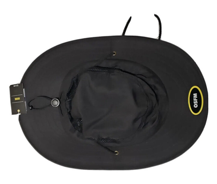 Unisex Boonie Cap Wide Brim Vented Adjustable Size Black