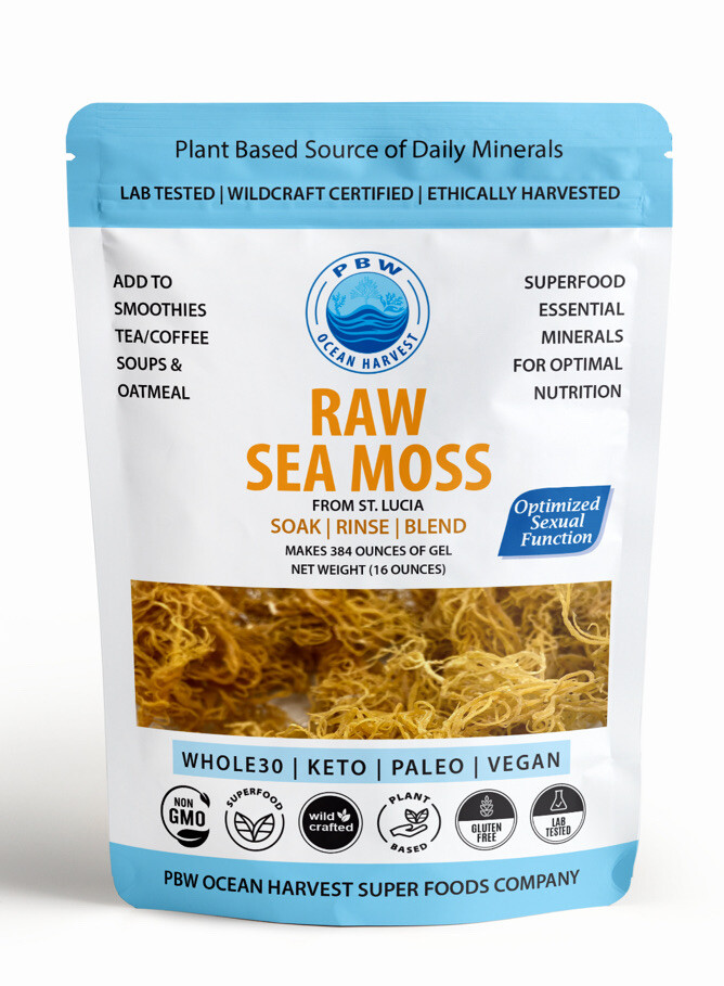 1 Lbs bag St. Lucian Wild Crafted Seamoss 100%Organic (Don't be fooled by cheap)