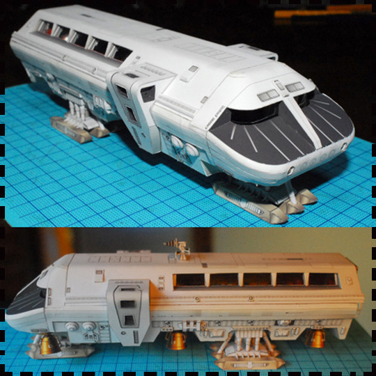 Film 2001 A Space Odissey Rocket Bus Moonbus DIY Paper Model 25cm=9.8“ Long
