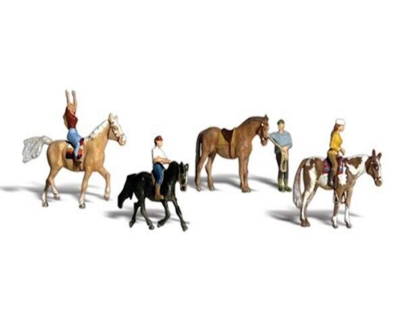 Woodland Scenics A2159 N Train Figures Horseback Riders Enjoying