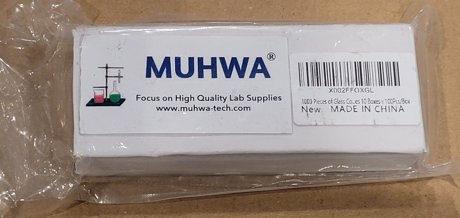 1000 Pieces of Glass Cover Slips for Microscope Slides 18x18mm Cover Glass Sl...