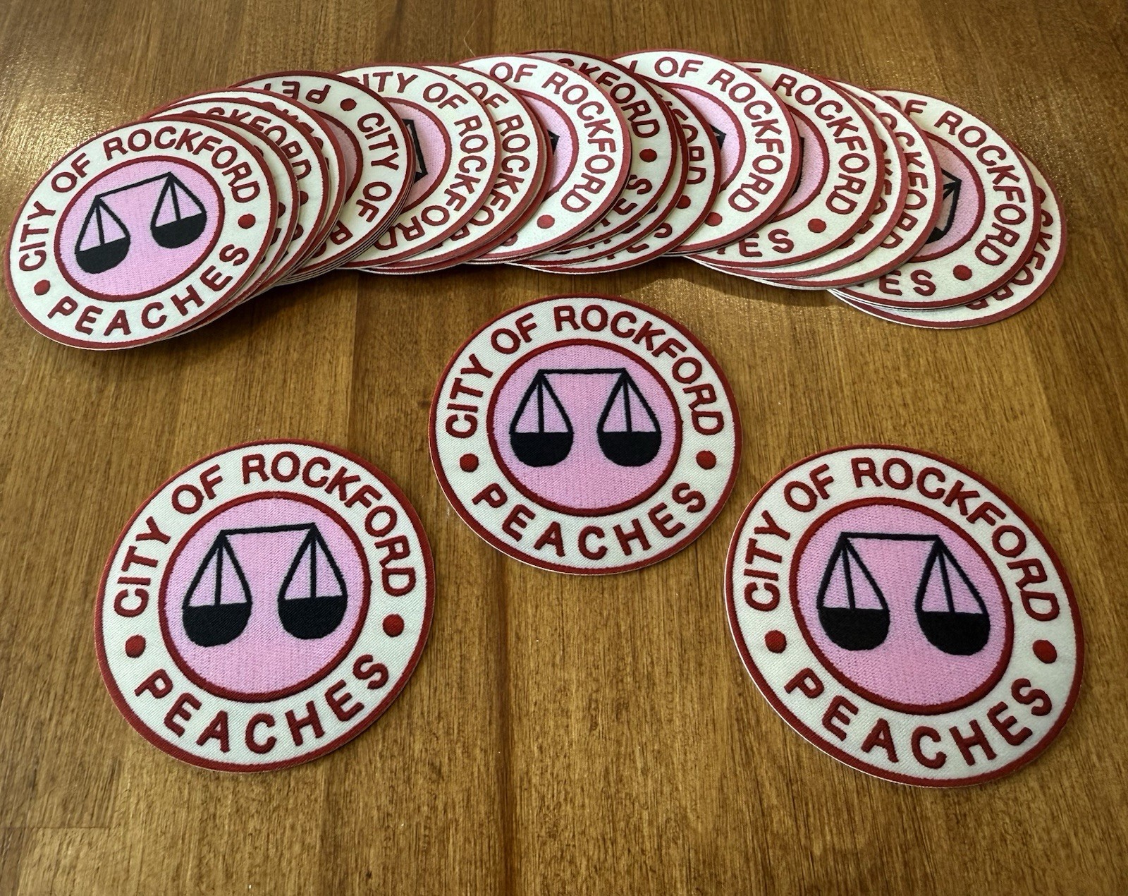 RARE City Of Rockford Peaches Professional Women Baseball Team Iron On Patch