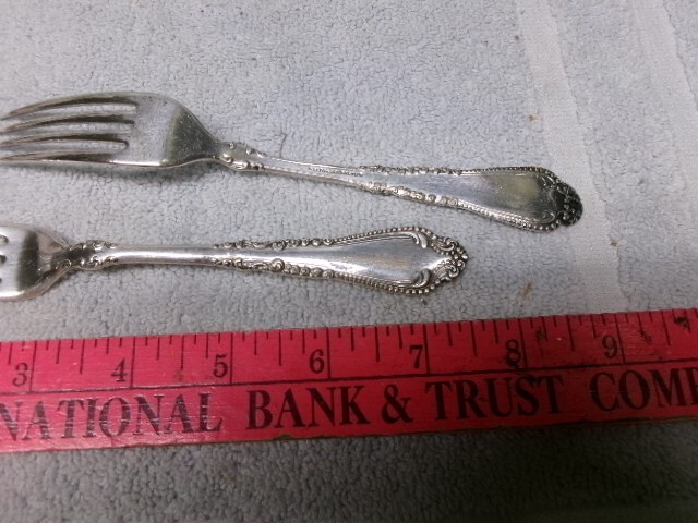 ** TWO (2) Vintage DINNER FORKS - 1847 ROGERS - Norfolk Pattern - LOOK unused!
