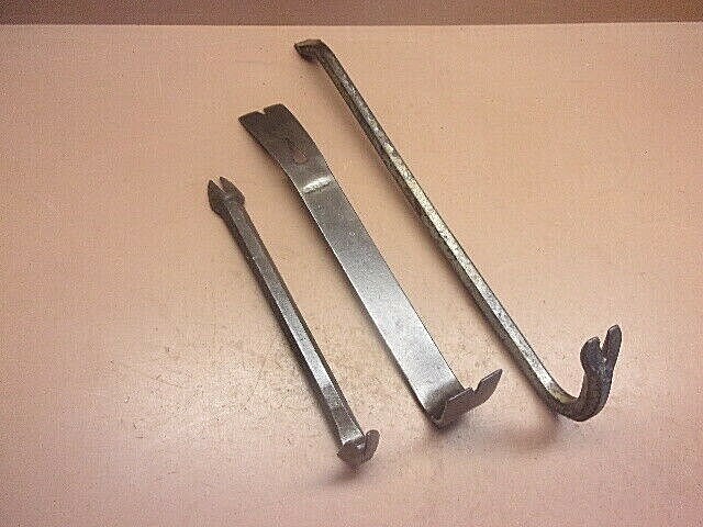 3-PIECE DEMO LOT 18" Crowbar 13" Multi-Bar 10 1/4" Double-Ended Cats Paw CLEAN!