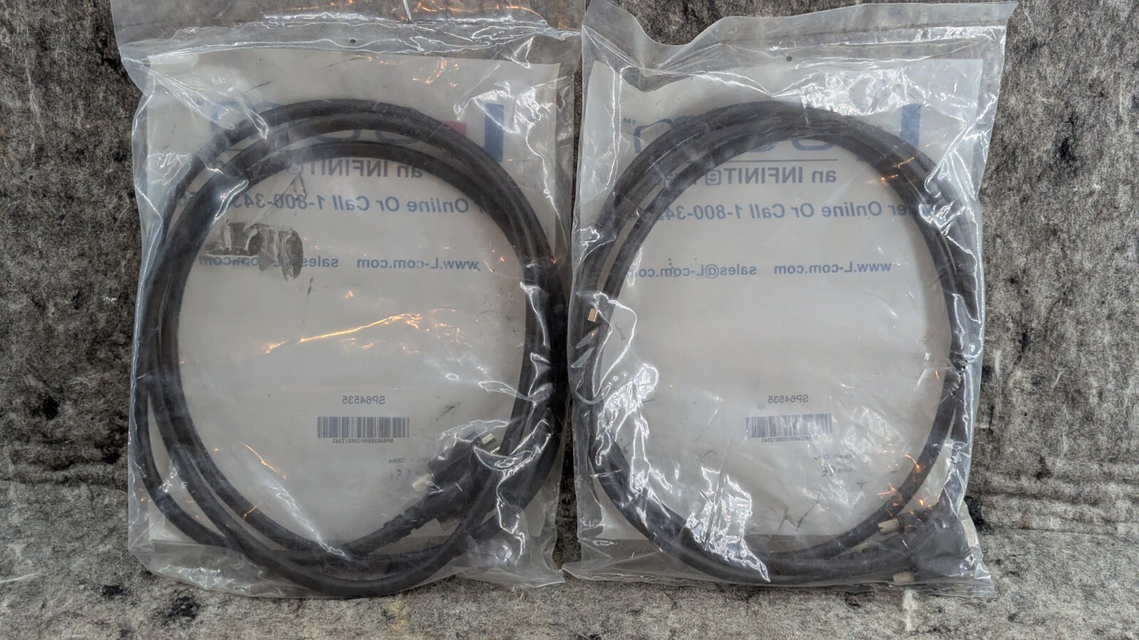 2 x  L-Com DB9 D-Sub Female Cable to Open Ended - Black SP64535 🔥New🔥